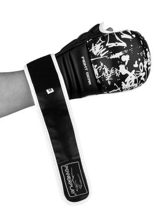 Перчатки для карате спортивные тренировочные для единоборств powerplay 3092krt черные-белые xs dm-116 фото