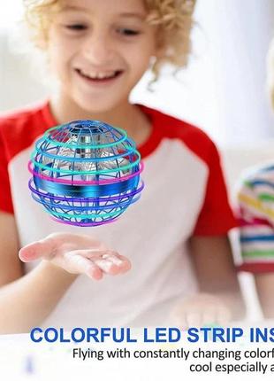 Летающий шар спиннер светящийся flynova pro gyrosphere игрушка мяч бумеранг, игрушка летающий шар dm-119 фото