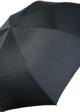Двухслойный женский механический зонт-трость обратного сложения ferretti черный с бежевым4 фото