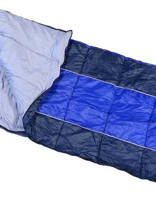 Спальный мешок одеяло для кемпинга и туризма (спальник) cattara "riga" 13403 синий 0-10°c dm-113 фото