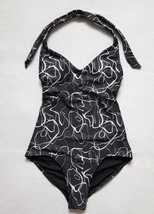 Суперовий злитий купальник принт абстракція esmara