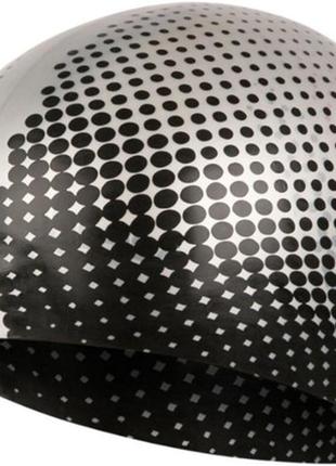 Шапка для плавання speedo rev moud silc cap au сріблястий, чорний уні osfm dr-111 фото