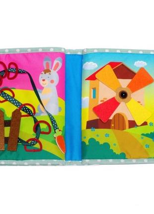 Текстильна розвиваюча книга для малят bambini "кошеня" 4036483 фото