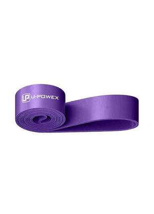 Еспандер-петля спортивний тренувальний еластична стрічка гумка для фітнесу u-powex (16-39kg) purple dm-114 фото