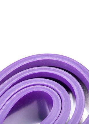Еспандер-петля спортивний тренувальний еластична стрічка гумка для фітнесу u-powex (16-39kg) purple dm-115 фото