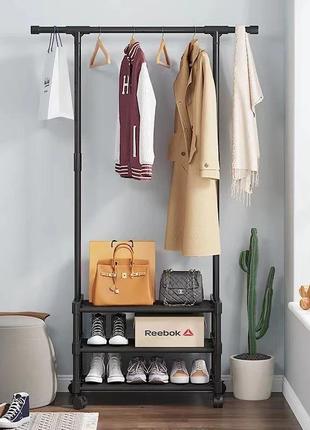 Багатофункціональна стійка вішалка для зберігання одягу та взуття single-pole shoe and hat rack 107-2