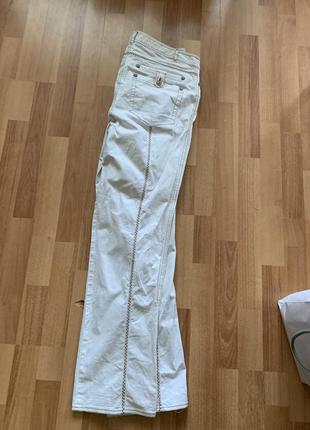 Котоновые штаны/ белые штаны на лето джинсы ботал2 фото
