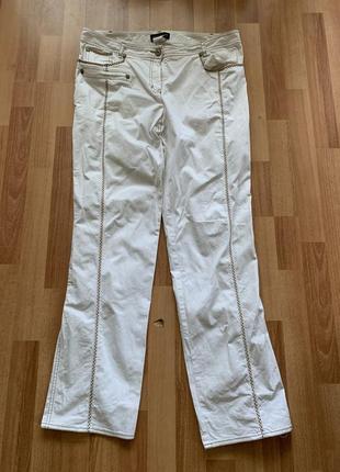 Котоновые штаны/ белые штаны на лето джинсы ботал3 фото