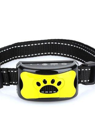 Ошейник антилай ультразвуковой вибрационный для маленьких собак pecute y-7, желтый dm_116 фото