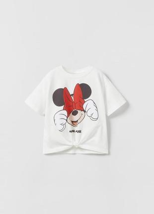 Футболка с миккими минными маус зара zara minnie mouse 110