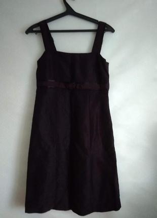 Сарафан плаття шовк і льон бордо від fenn wright manson англия2 фото