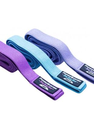 Набор резинок тканевых тренировочных power system ps-4129 booty band set long 3шт. dm-11