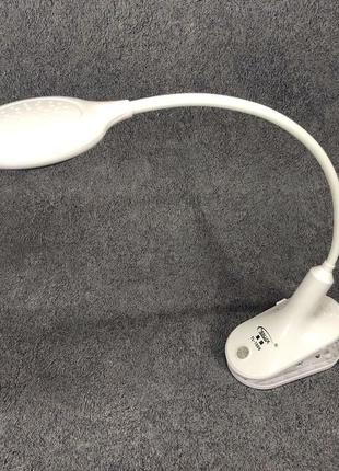 Настольная аккумуляторная лампа светильник tedlux tl-1009 led на гибкой ножке и прищепке dm-119 фото