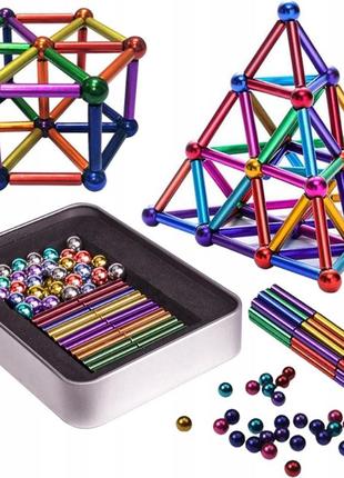 Нео куб магнитный конструктор magnastix mix color buckyballs & buckybars неокуб головоломка