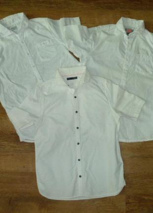 Next белая рубашка некст на 11 лет рост 146 см, 100% коттон5 фото