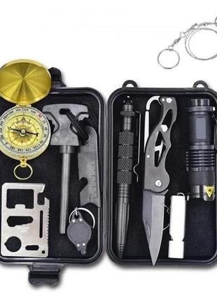 Универсальный туристический набор мультинабор инструментов для кемпинга/выживания 8в1 el-2381