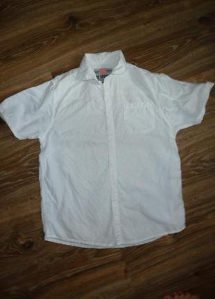 Next белая рубашка некст на 11 лет рост 146 см, 100% коттон2 фото