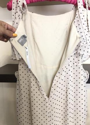 Нежное шифоновое платье в горошек, нарядное шифоновое платье,7 фото