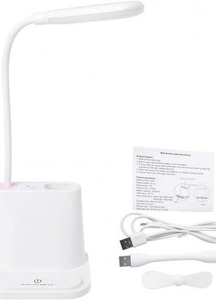 Настільна світлодіодна лампа 3 в 1 desk lamp смарт лампа з powerbank smart led6 фото