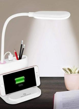 Настільна світлодіодна лампа 3 в 1 desk lamp смарт лампа з powerbank smart led4 фото