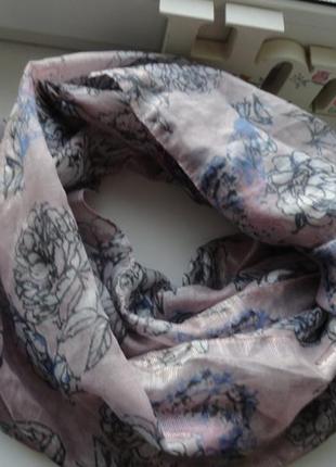 Легкий летний шарф-снуд труба