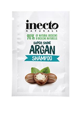 Акція! пробник тестер шампуню inecto naturals argan 10ml