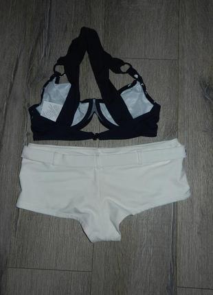 Чашка 75е,s/10/38 asos swim белый в горох раздельный купальник на косточках,новый6 фото