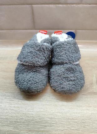 Теплые ботиночки - тапочки с мягкой подошвой на 12-18 месяцев2 фото