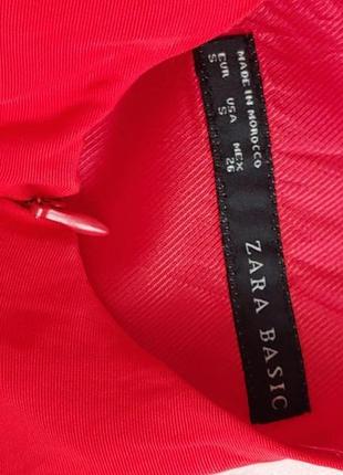 Классическое красное платье zara basic4 фото