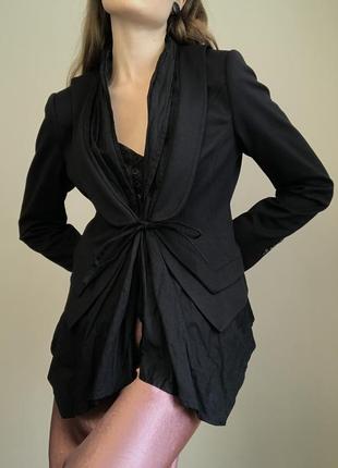 Стильный жакет итальялия 🇮🇹 дизайнерская одежда черный пиджак женский