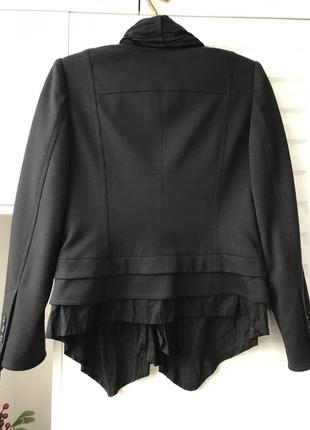 Стильный жакет итальялия 🇮🇹 дизайнерская одежда черный пиджак женский5 фото