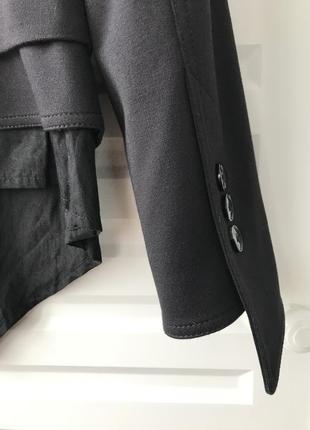 Стильный жакет итальялия 🇮🇹 дизайнерская одежда черный пиджак женский8 фото