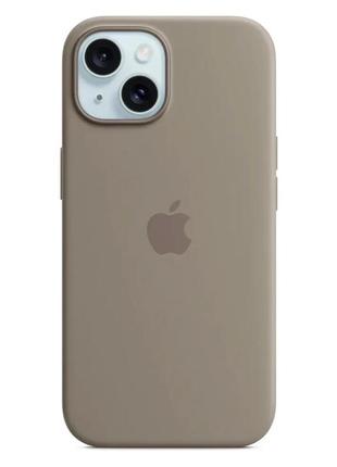 Чехол apple iphone 15 silicone case with magsafe - clay