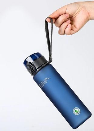 Спортивная бутылка для воды 560мл синяя. герметичная бутылка для воды2 фото