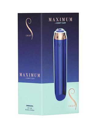 Вибропуля swan maximum + comfy cuff blue 8