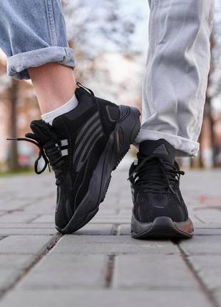 Женские кроссовки adidas yeezy boost 700 v2 black скидка sale / smb6 фото