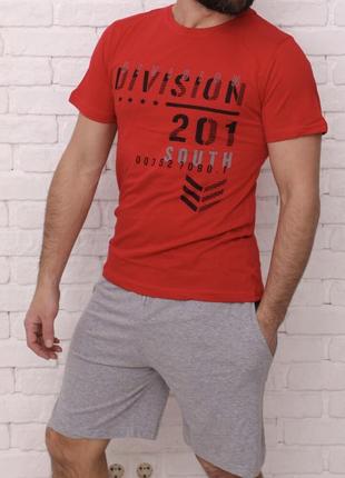Pijamoni чоловічий комплект футболка і шорти 100%бавовна туреччина м, л, хл, ххл