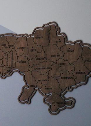 Карта украины из дерева на стену3 фото