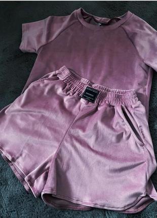 Велюрові домашні костюми,  піжамки з шортиками