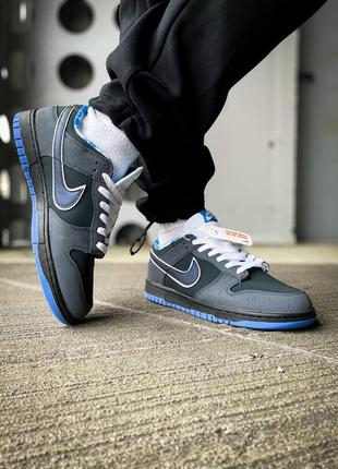 Кроссовки найк для мужчин в серо синем стиле nike sb dunk low "blue lobster"4 фото