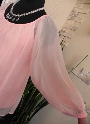 Нежная шелковая блуза цвета чайной розы6 фото