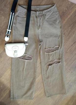 ❤️идеальные джинсы палаццо shein с разрезами широкие2 фото