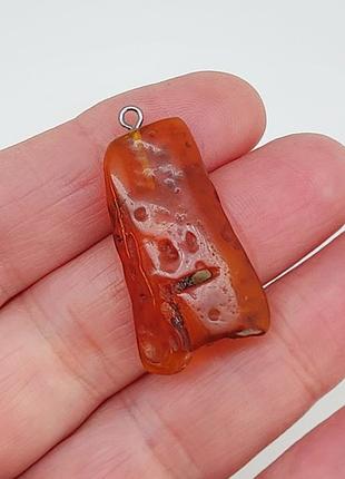 Кулон из натурального необработанного янтаря арт. 04544