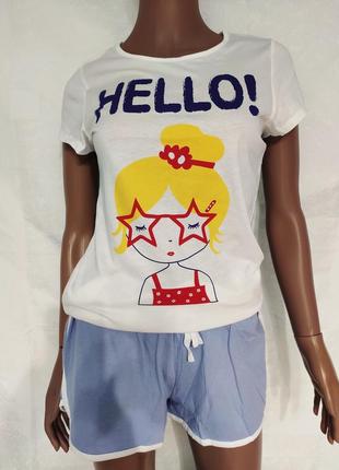 Белоснежная футболка принт девочка модница тех2 фото