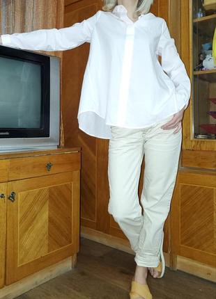 Пудрова нюдовая дизайнерська сорочка вільного крою оверсайз artigiano швеція