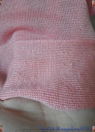 Нова футболка/блуза ніжного рожевого кольору з люрексной ниткою з воланами, розмір с-м6 фото