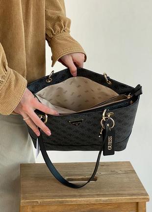 Женская сумка guess шопер черная