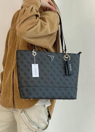 Женская сумка guess шопер черная