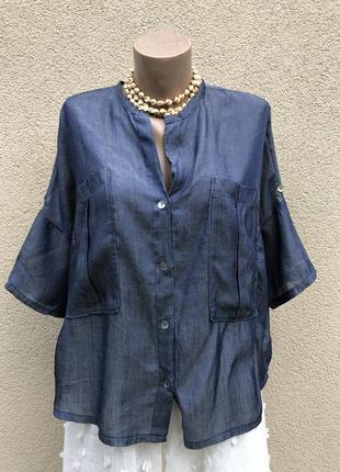 Легкая блуза,рубаха под джинс,реглан,большой размер