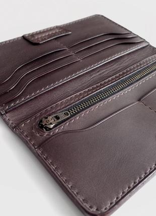 Чудовий гаманець лонгер ручної роботи з натуральної шкіри1 фото